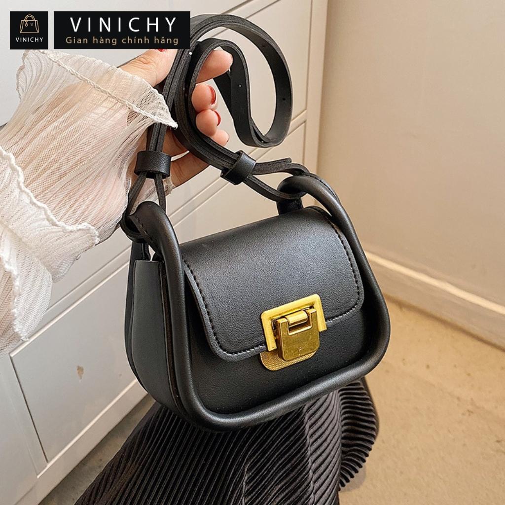 Túi xách nữ mini đeo chéo, túi đi chơi, đi học VINICHY, da cao cấp size 13cm HA270
