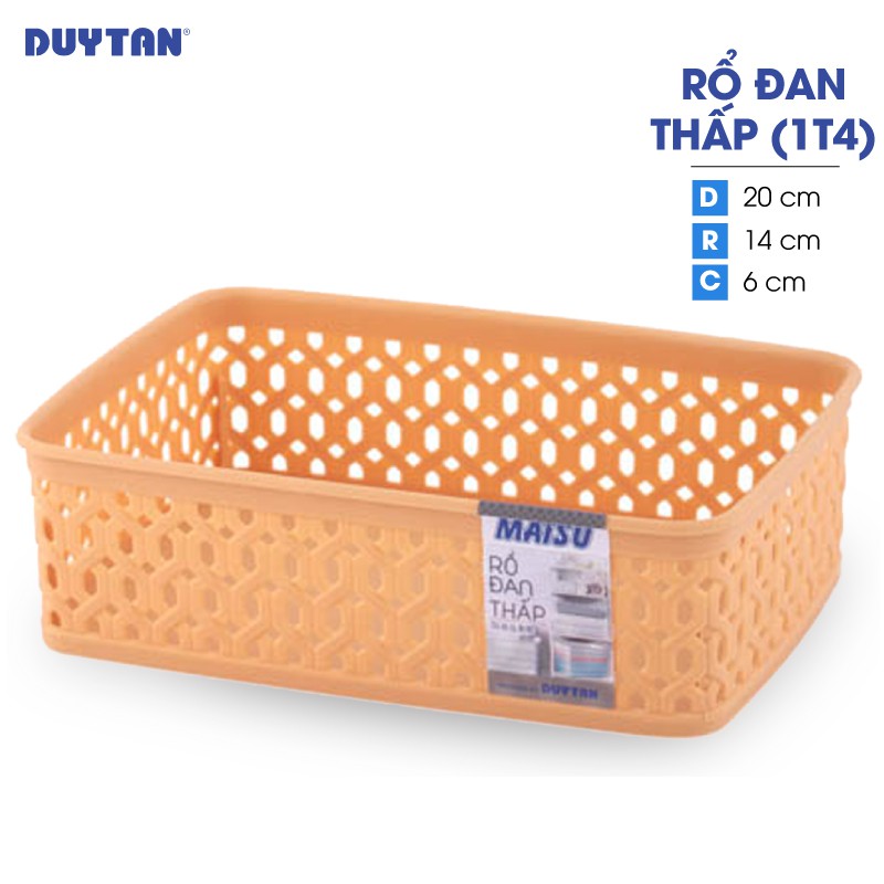 Bộ 3 Rổ đan thấp nhựa Duy Tân Matsu - 3 kích thước khác nhau( 1T4, 1T8, và 2T6)