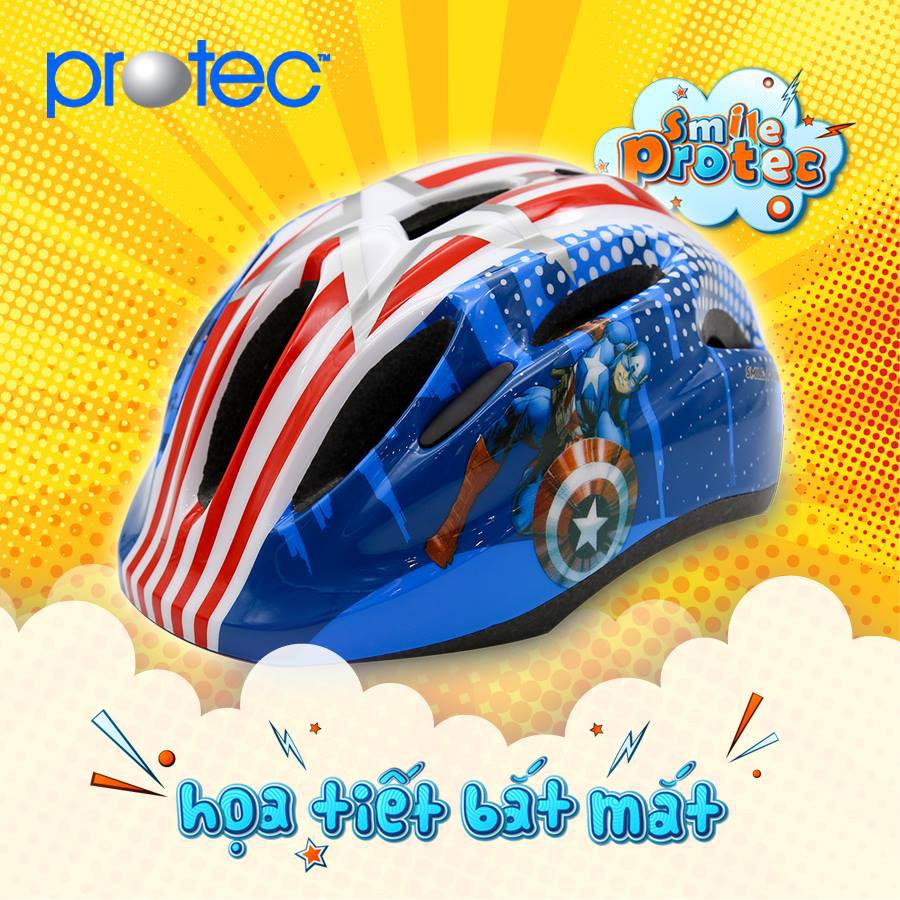 Mũ Xe Đạp Chính Hãng Protec Smile Cho Bé - Nhiều Màu