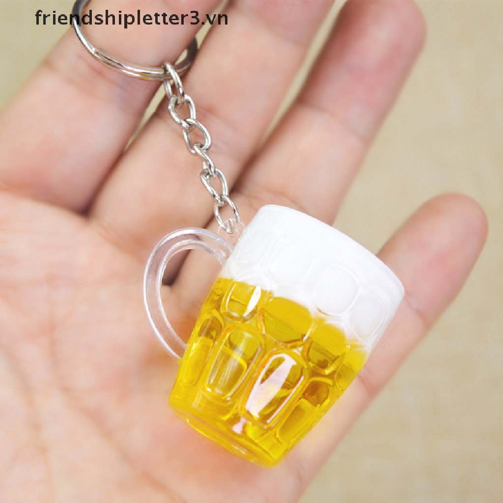 Móc khóa nhựa kiểu ly bia thú vị