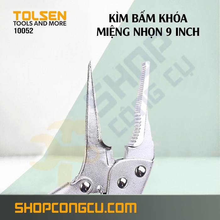 Kìm bấm khóa chết miệng nhọn 9 inch Tolsen 10052