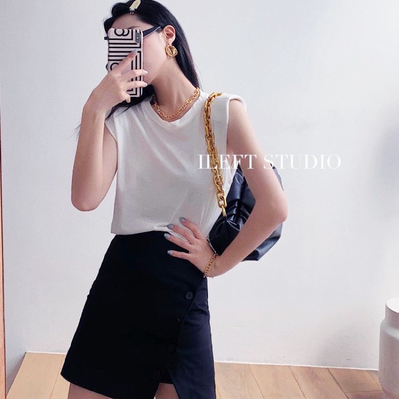 Áo Sát Nách Độn Vai Kiểu Dáng Trẻ Trung