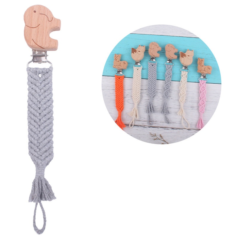 Dây Kẹp Núm Vú Giả Họa Tiết Hoạt Hình Dễ Thương Cho Bé Giá Đỡ