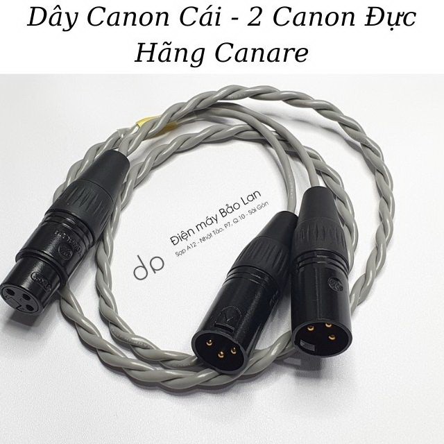 Dây Canon Cái Ra 2 Canon Đực, Dây Canon Đực Cái