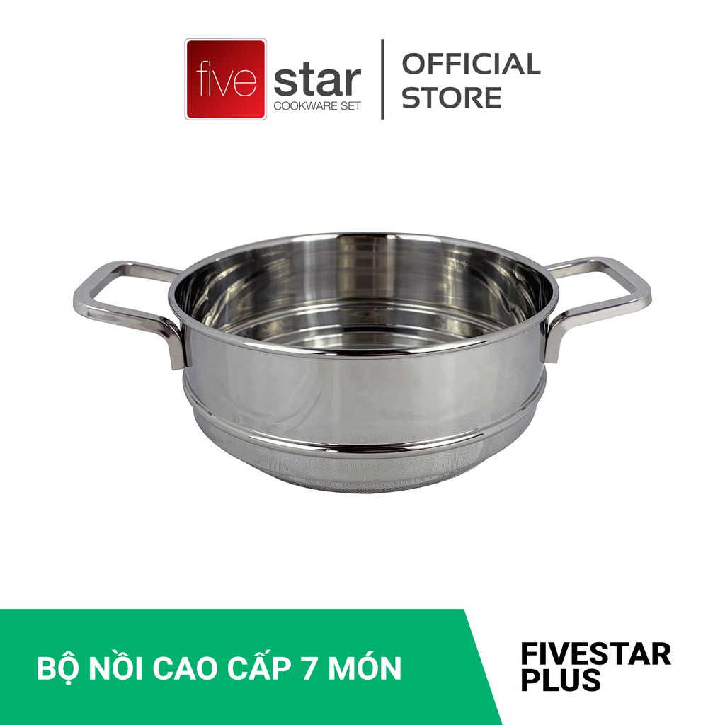 Bộ nồi inox bếp từ cao cấp Fivestar 3 lớp đúc liền inox 304 nắp inox 4 món