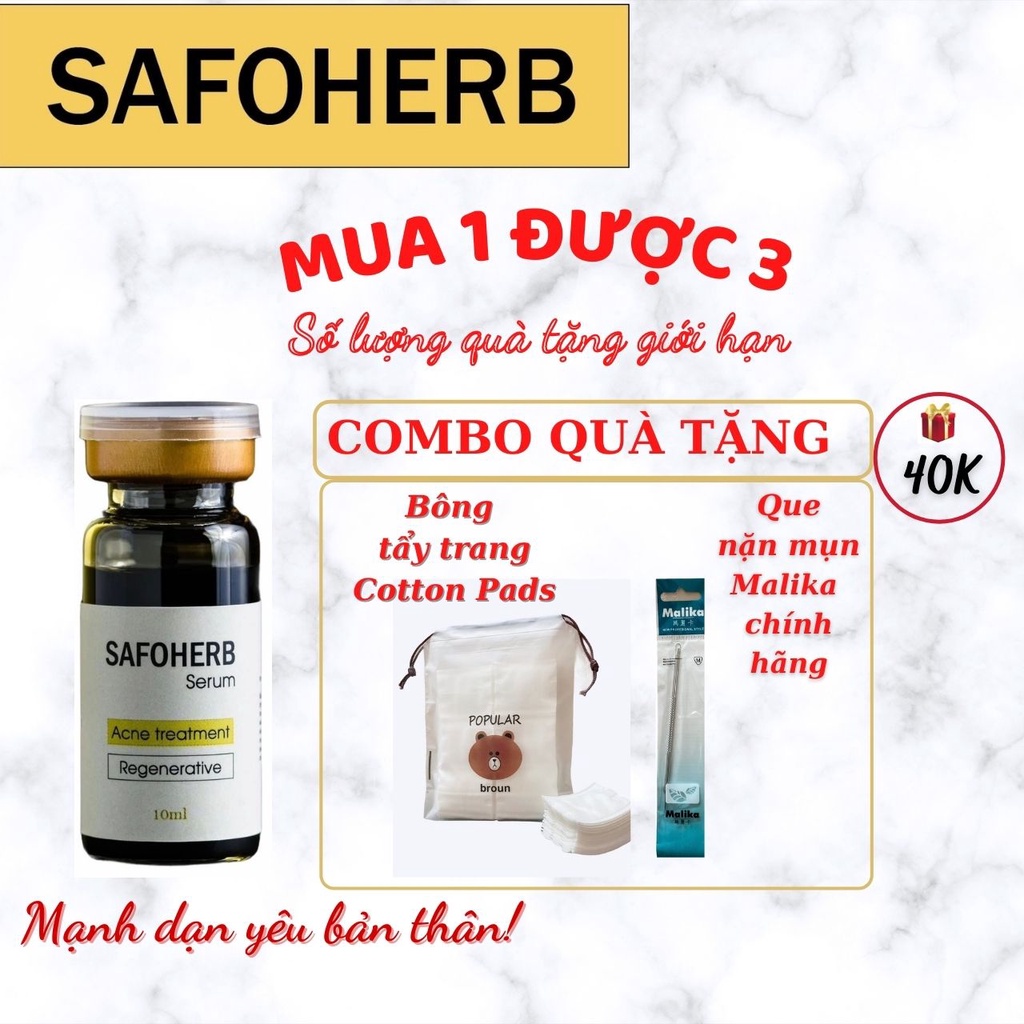 Serum Safoherb CHÍNH HÃNG ngừa mụn mờ thâm 10ml