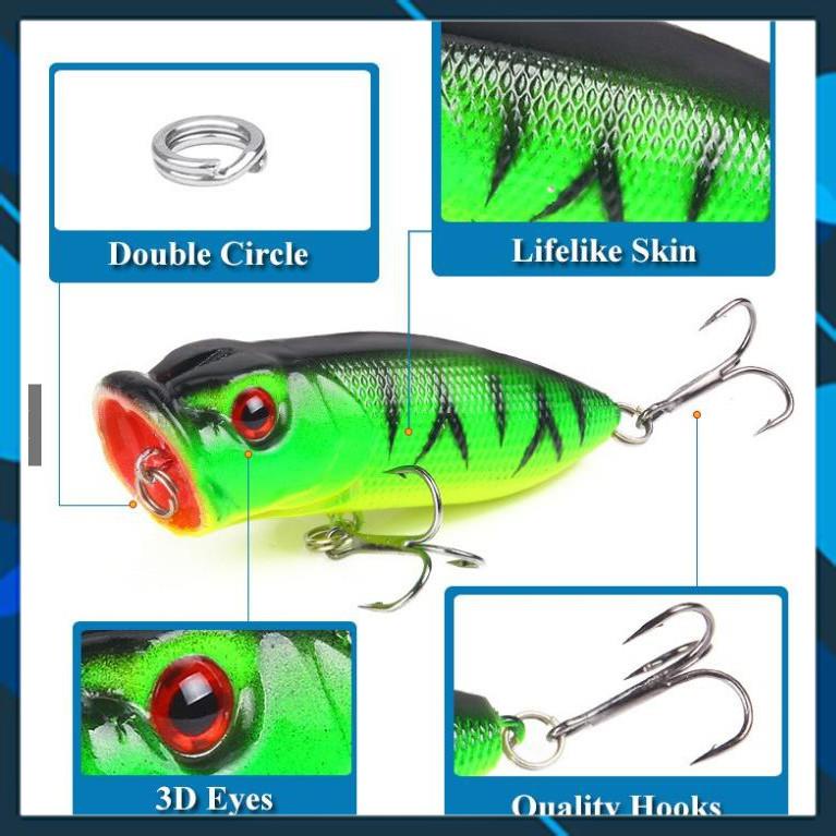 [Chất Lượng] Mồi giả câu lure cá 3d 6.5cm/11g siêu nhạy lóc chẽm phi ..._ Lure _06