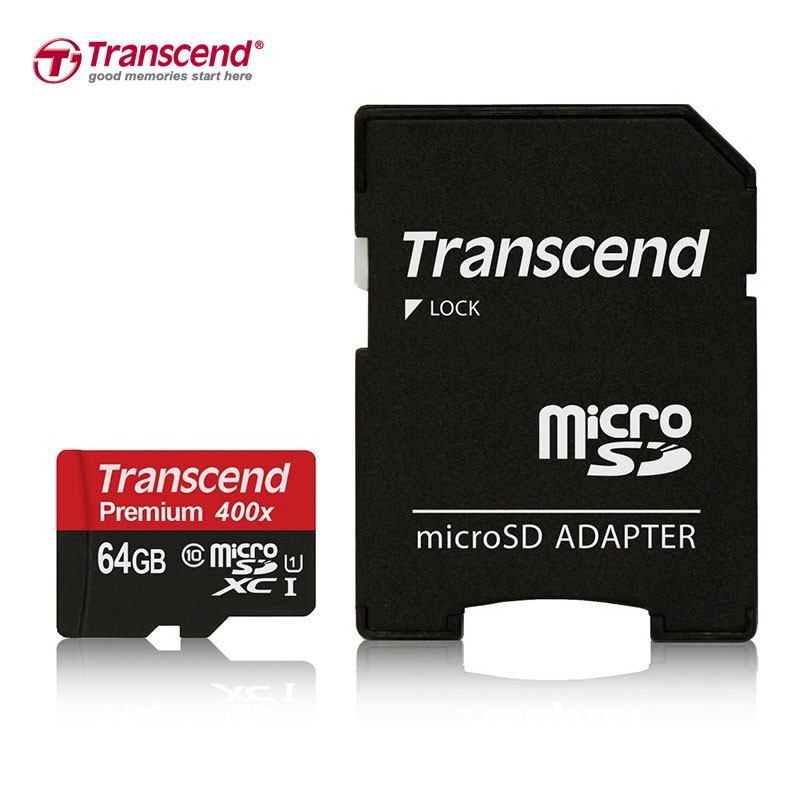 Thẻ Nhớ Transcend MicroSD dung lượng 8GB 16GB 32GB 64GB kèm khung chuyển đổi