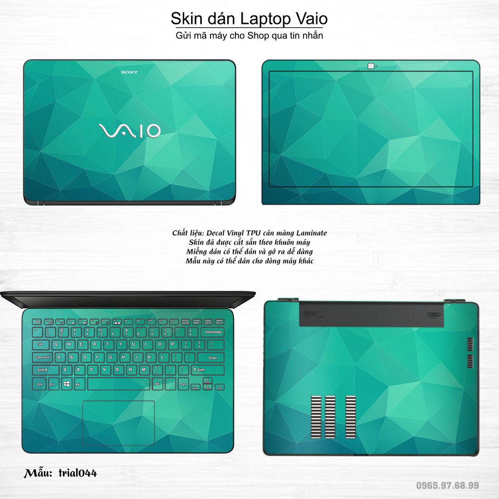 Skin dán Laptop Sony Vaio in hình Đa giác _nhiều mẫu 8 (inbox mã máy cho Shop)