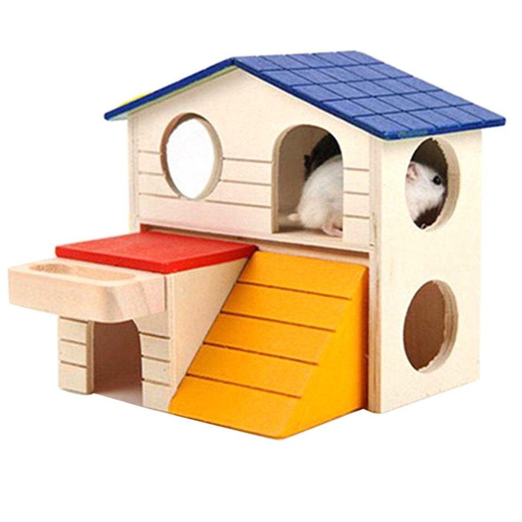 ELLSWORTH Nhà Đồ Chơi Hai Tầng DIY Dành Cho Chuột Hamster