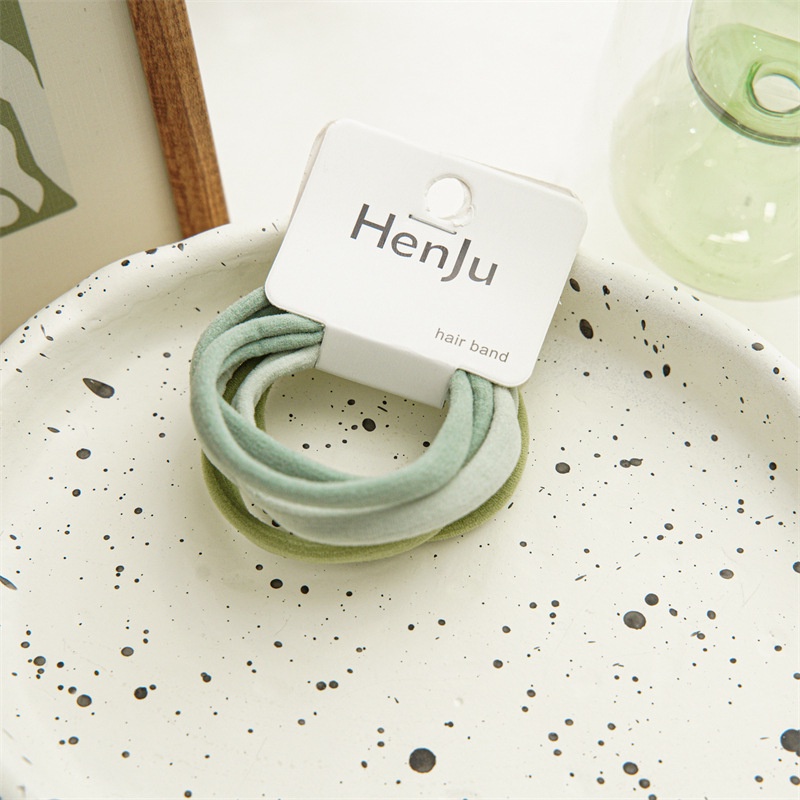 Set 6 Dây Buộc Tóc Co Giãn Màu Sắc Ngọt Ngào Dành Cho Nữ