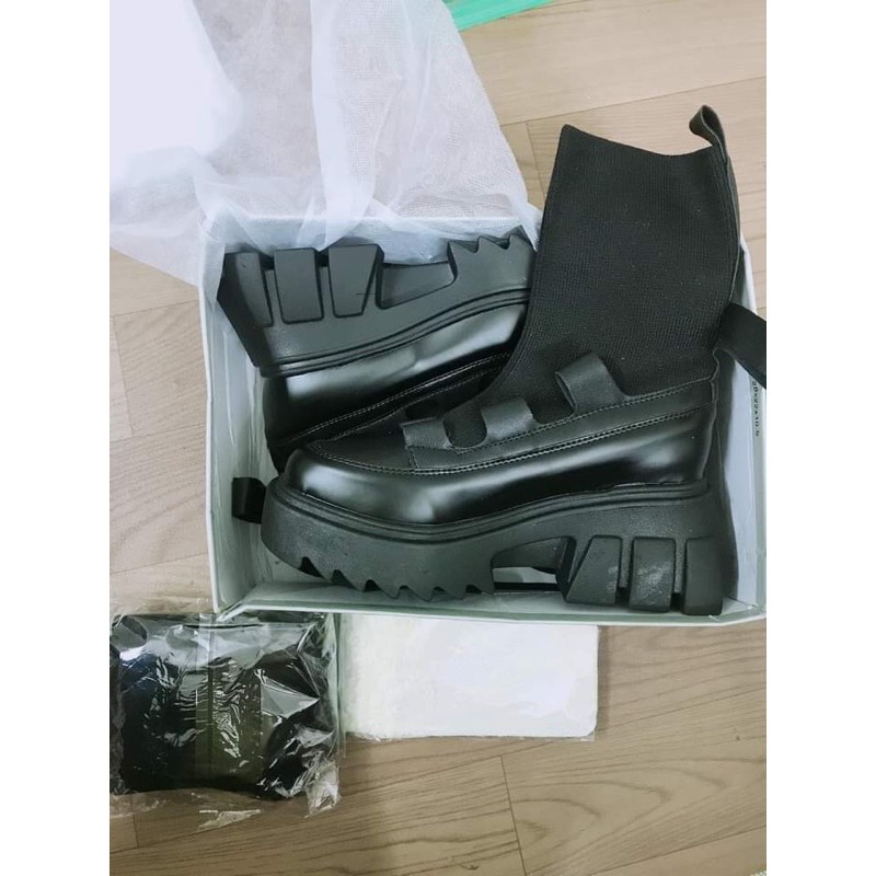 G031-Giày cao cổ phối len siêu xinh | BigBuy360 - bigbuy360.vn