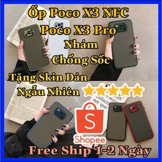Ốp Nhám Chống Sốc Poco X4 Pro 5G POCO F4 GT Poco X3 NFC/ X3 Pro Cao Cấp Va Đập Sang Trọng (Tặng Skin Dán Ngẫu Nhiên)