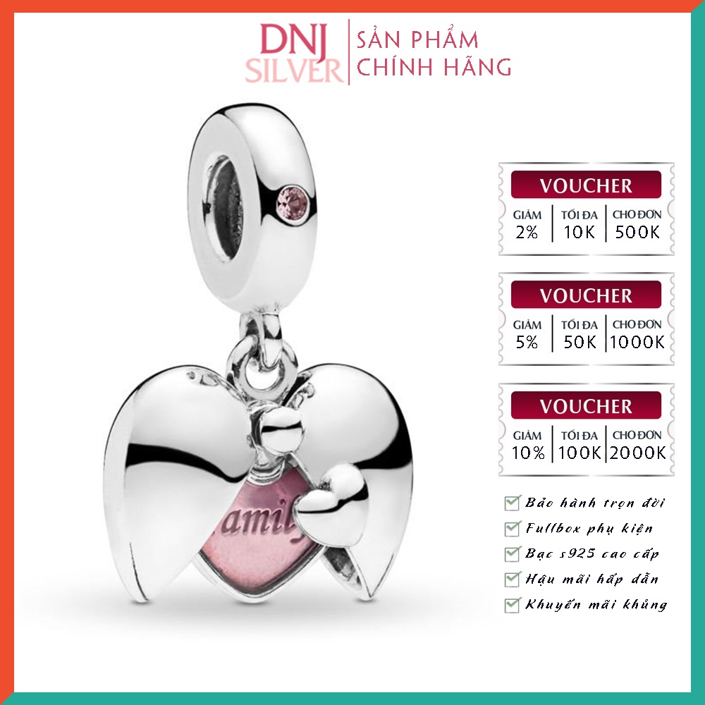 Charm bạc 925 cao cấp, hàng chuẩn bạc - Charm Family Locket thích hợp để mix vòng tay charm - DN295