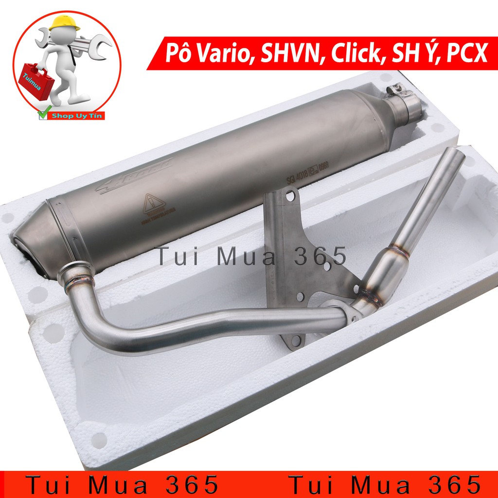 Pô 4Road Hàng Chuẩn Copy Full Cổ Pát cho Vario, Click, SHVN, SH Ý, PCX