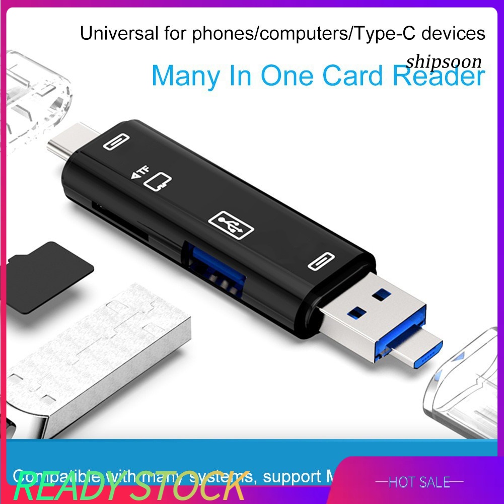 Đầu Đọc Thẻ Nhớ Đa Năng Cổng Micro Usb 2.0 Type-C Tf | WebRaoVat - webraovat.net.vn