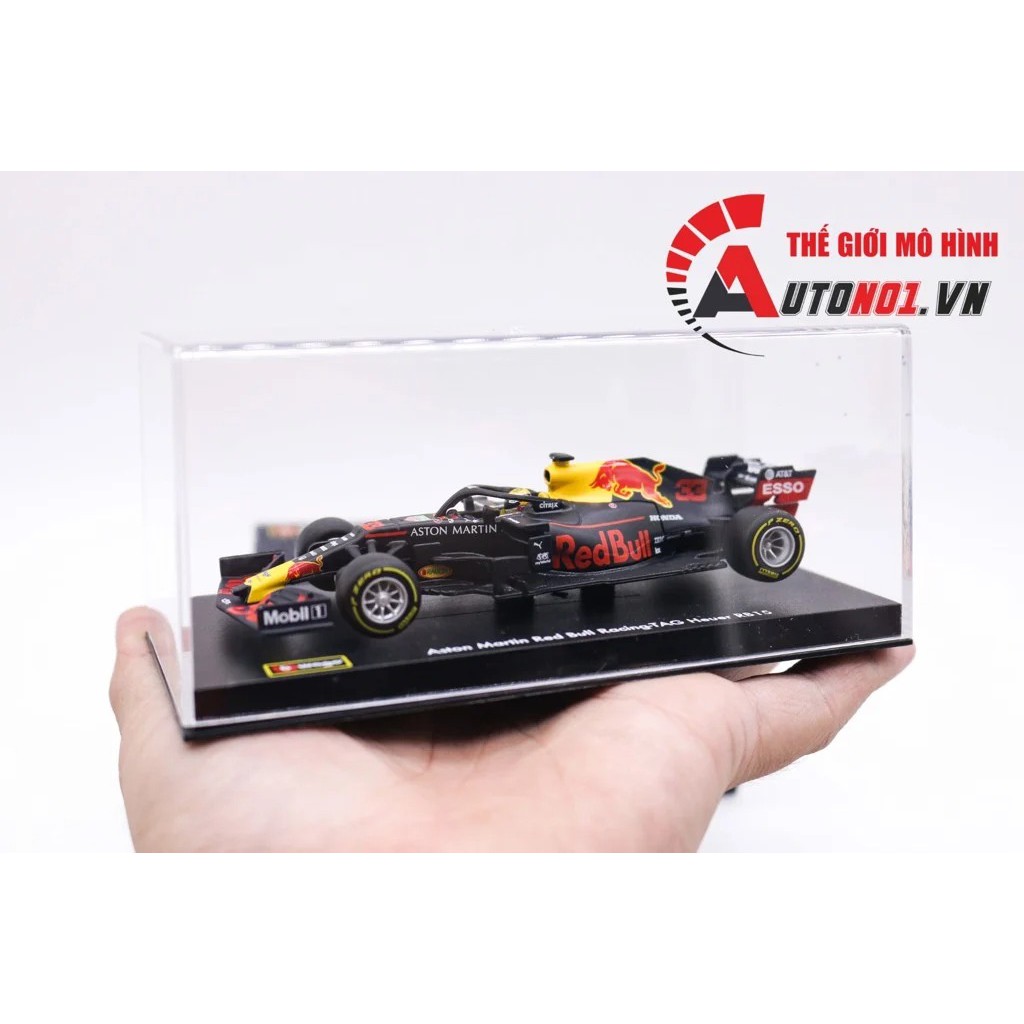 MÔ HÌNH XE F1 REDBULL RACING HEUER RB15 HỘP MICA 1:43 BBURAGO 7542