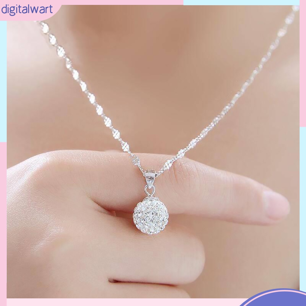 Bộ Vòng cổ + Bông Tai Mạ Bạc 925 Đính Đá Thời Trang Dành Cho Nữ