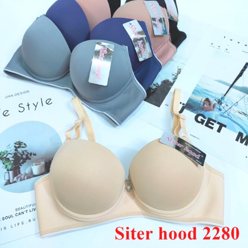 Áo Lót nâng ngực đệm dày Sister Hood 2280 -Có gọng , Áo ngực Đệm dày 5cm mút siêu mềm Thái Lan