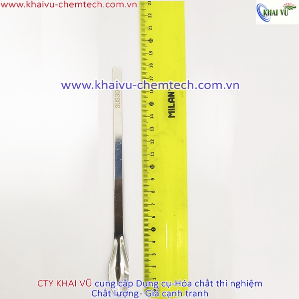 Muỗng lấy hóa chất Inox 304 không gỉ đầu TRÒN, đầu THON DẸT, VUÔNG DẸT