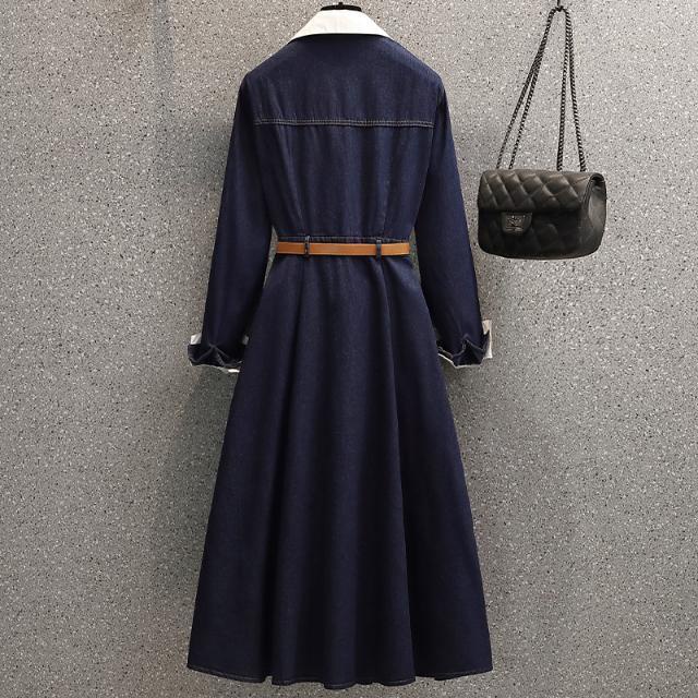 Đầm Sơ Mi Denim Thời Trang Mùa Thu 2022 Dành Cho Nữ