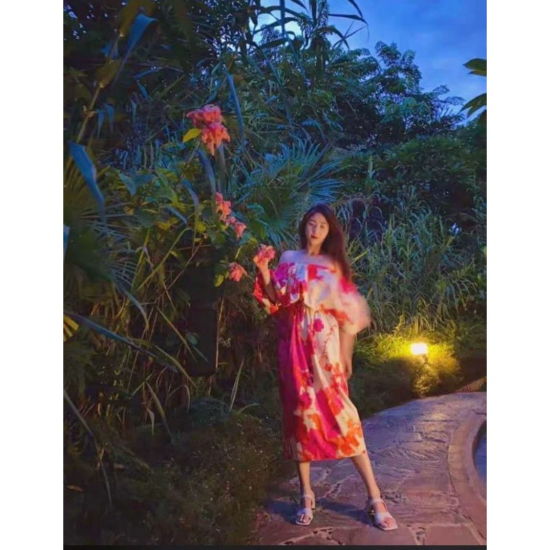 Đầm maxi hoa cao cấp tiểu thư vô cùng đẹp Ảnh thật. Sẵn hàng
