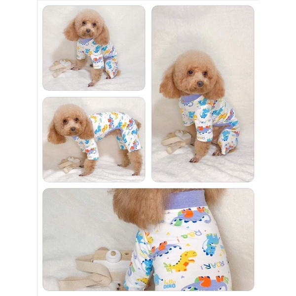 Jumsuit boby khủng long cho chó mèo/Áo thu đông 4 chân cho chó mèo