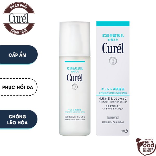 Nước Hoa Hồng Dưỡng Da Cấp Ẩm Chuyên Sâu Curél Intensive Moisture Care Moisture Facial Lotion III Enrich 150ml