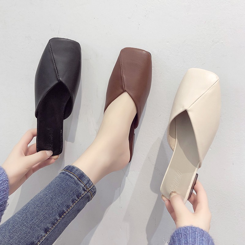 Sục da mũi vuông sẵn đen 38