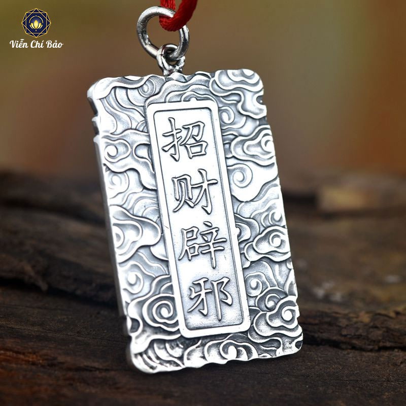 Mặt dây chuyền bạc nam quan thánh ngự long mặt dây chuyền đẹp chất liệu bạc Thái 925 trang sức Viễn Chí Bảo M100032