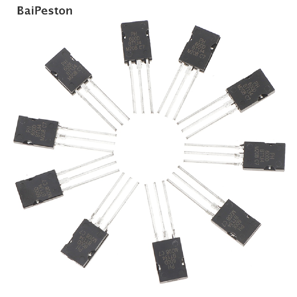 [BaiPeston] 10Pcs Rail Triac TO-126 BT134-600E BT134-600D 4A 600V Triac Thyristor ♨HOT SELL