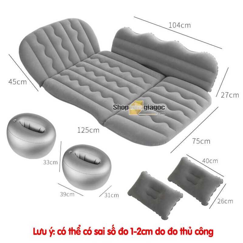 Giường Đệm Hơi Ô Tô Bymaocar 125x75cm SPW05