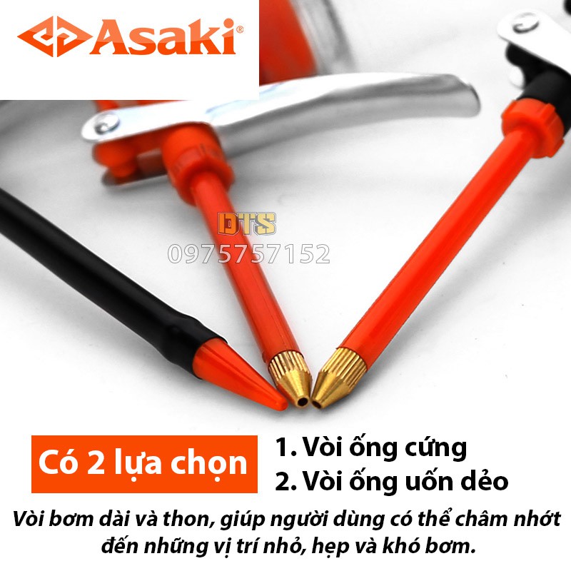 Bình châm nhớt cao cấp cho máy móc cơ khí Asaki, vịt dầu kim loại, nhựa PP, bình châm dầu nhớt đa năng, chuyên nghiệp
