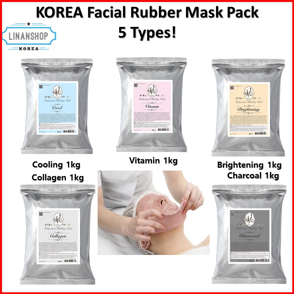 [Hàng mới về] Gói mặt nạ tạo hình 1kg dạng bột 5 loại Modeling Mask vitamin/làm mát/ collagen/ làm sáng da/ than củi