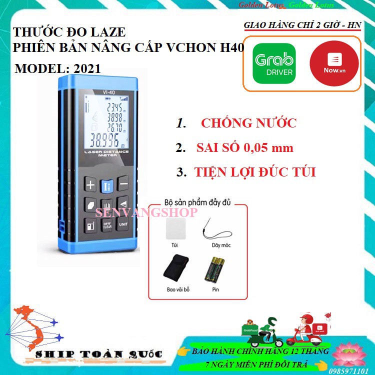 Thước Laze/Lazer, Máy đo khoảng cách, thước đo khoảng cách Chính Hãng VI 40 Nhập khẩu -senvangshop