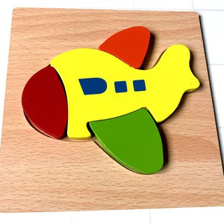Đồ Chơi lắp ghép Gỗ Dành Cho Bé 2 Tuổi Trở Lên PuzzleToys - Xếp hình Phi cơ - rete0028-SHOP-0201