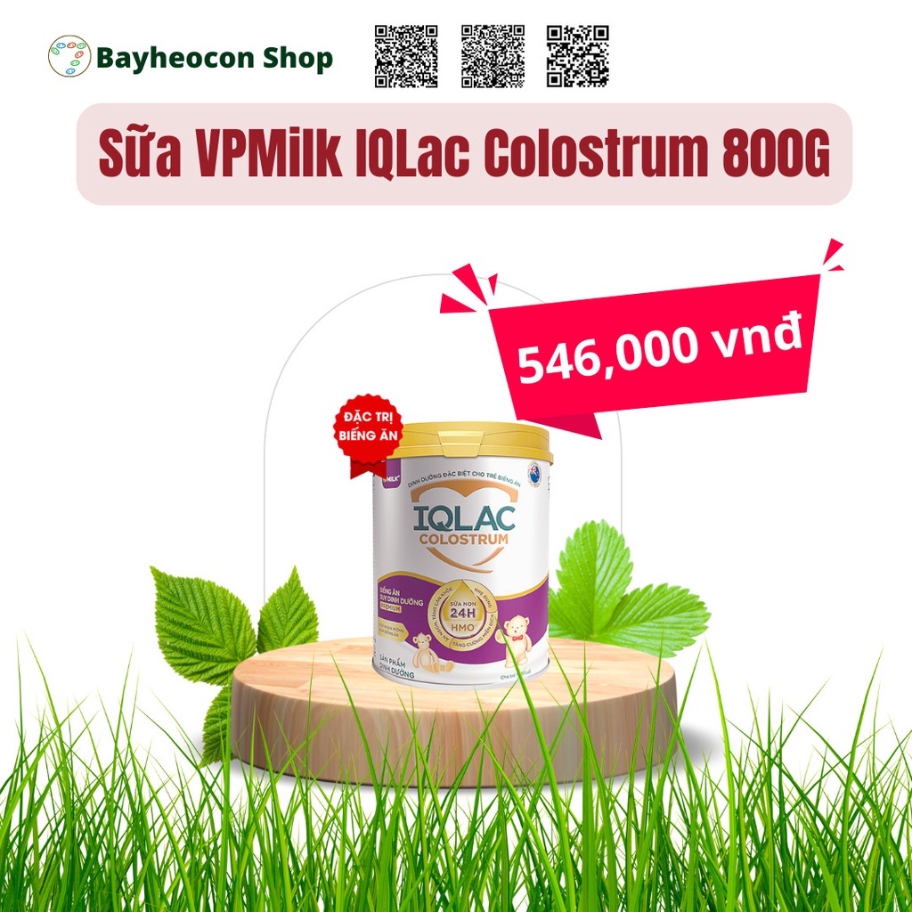 Sữa IQlac Colostrum Premium lon 800g cho trẻ biếng ăn Suy dinh dưỡng