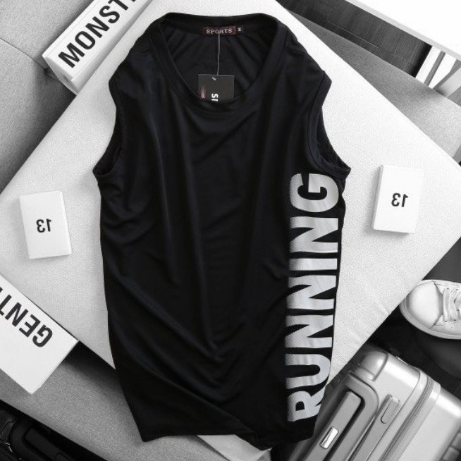 Áo Running, tank top nam cao cấp chất thun lạnh co giãn 4 chiều thoáng mát