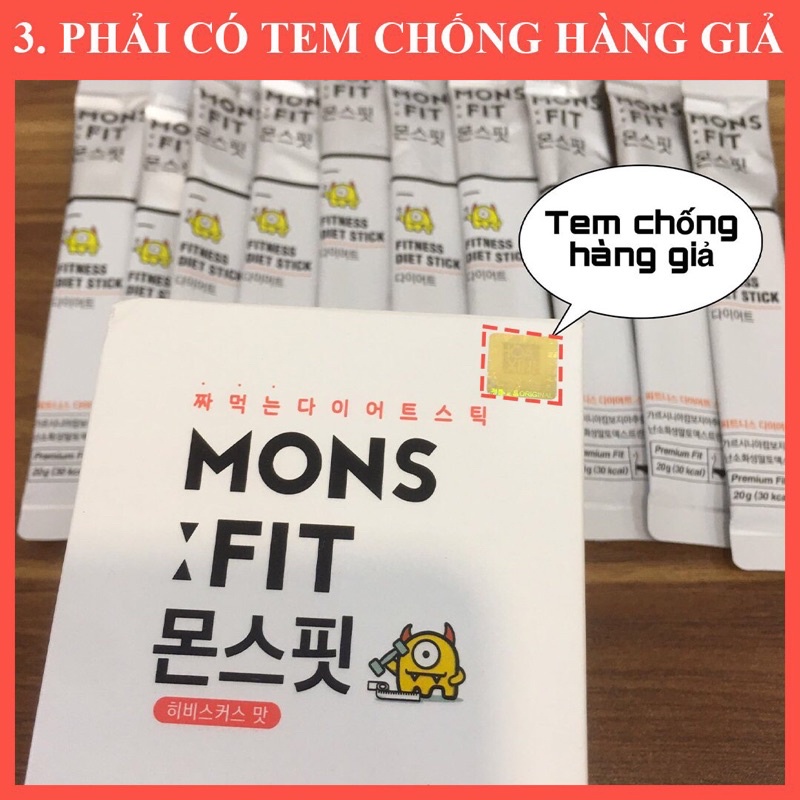 [MUA + GIVE] Siro Hỗ Trợ Giảm Cân Hàn Quốc Monsfit Fitness Diet Stick 20g x 15 gói