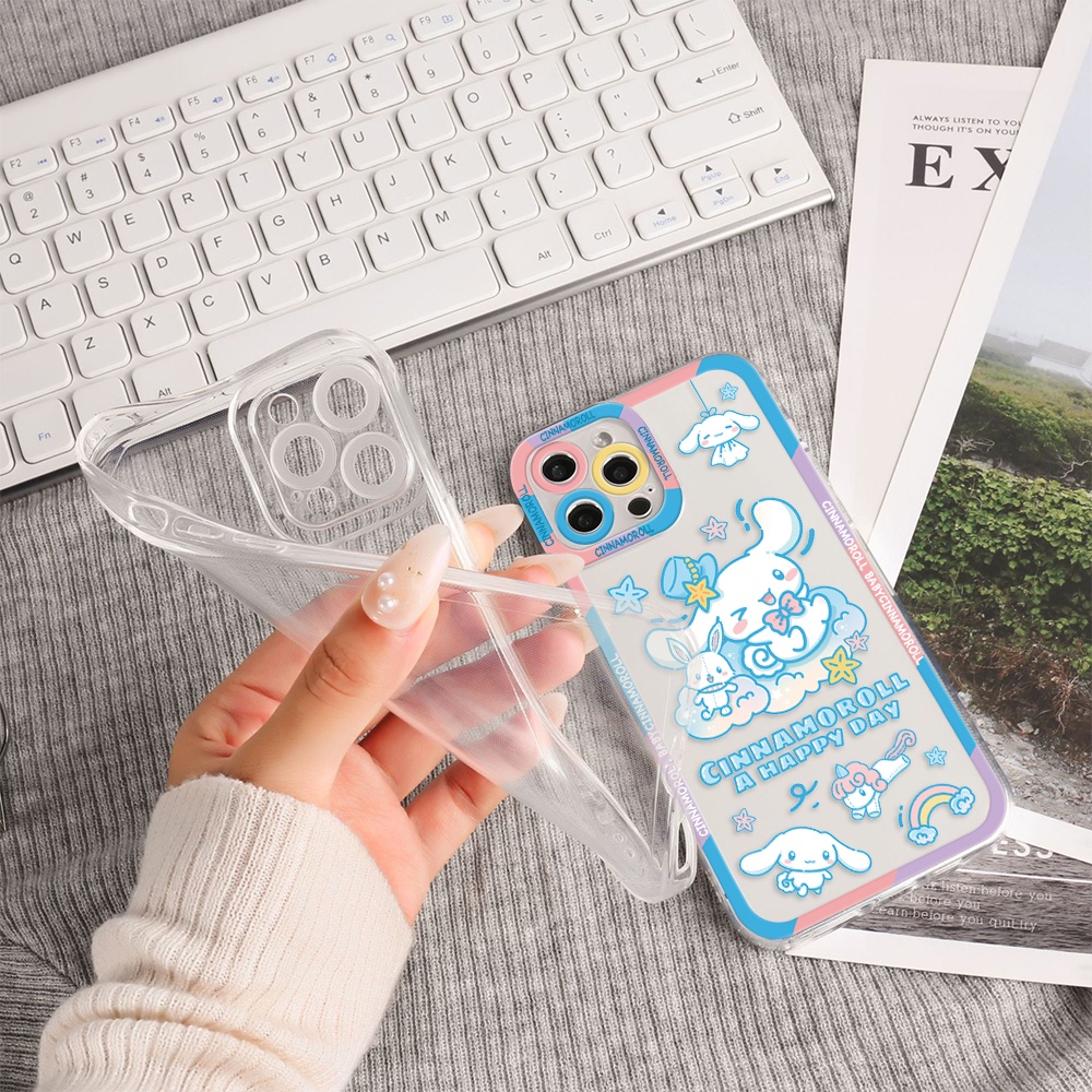 Ốp Điện Thoại Tpu Mềm Hình Cinnamoroll Với Tai To Cho iPhone 11 12 13 pro max XS X XR XSMax 7 8 6 6s plus SE 2020