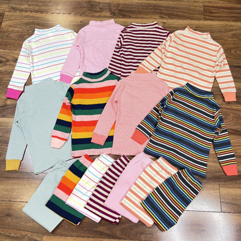 ✔️10-23kg✔️ Bộ thu đông dài tay cổ cao cotton bozip hoạ tiết kẻ cho bé trai bé gái