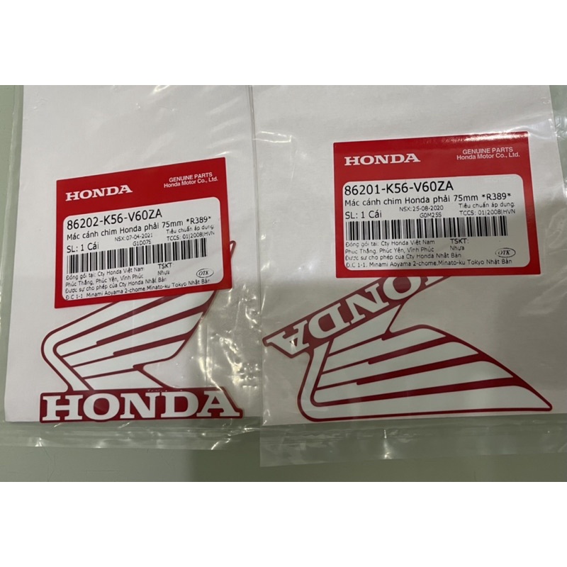 TEM CÁNH CHIM 75mm HONDA chính hãng honda (giá 1 đôi)