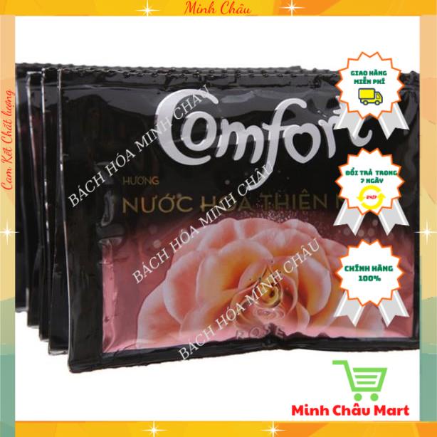 Dây 10 Gói Nước Xả Vải Comfort Nước Hoa Thiên Nhiên Bella - Rose - Lillie 20ml