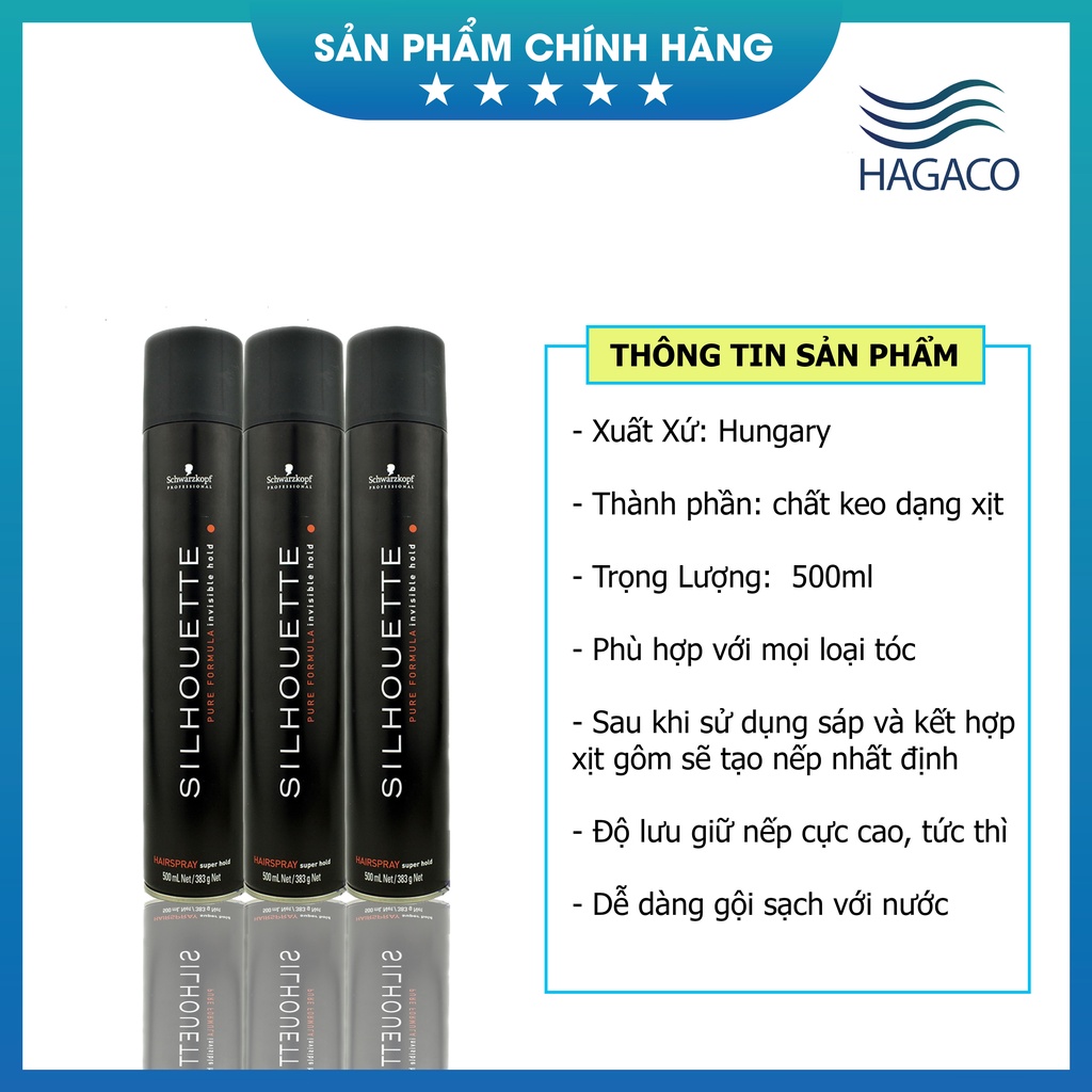 Gôm Xịt Tóc Tạo Kiểu SILHOUETTE Chính Hãng MN29