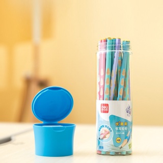 Set 30 bút chì 2B HB Deli có rãnh định vị cho bé tập cầm bút