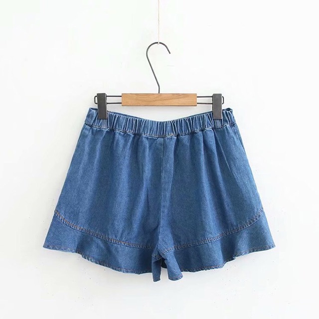 Quần short váy jean thun big size lai bèo size lớn 58-85kg