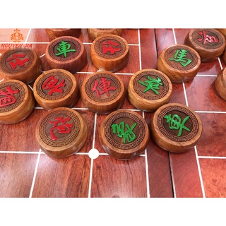 Quân cờ Tướng gỗ Hương (Không bao gồm bàn)