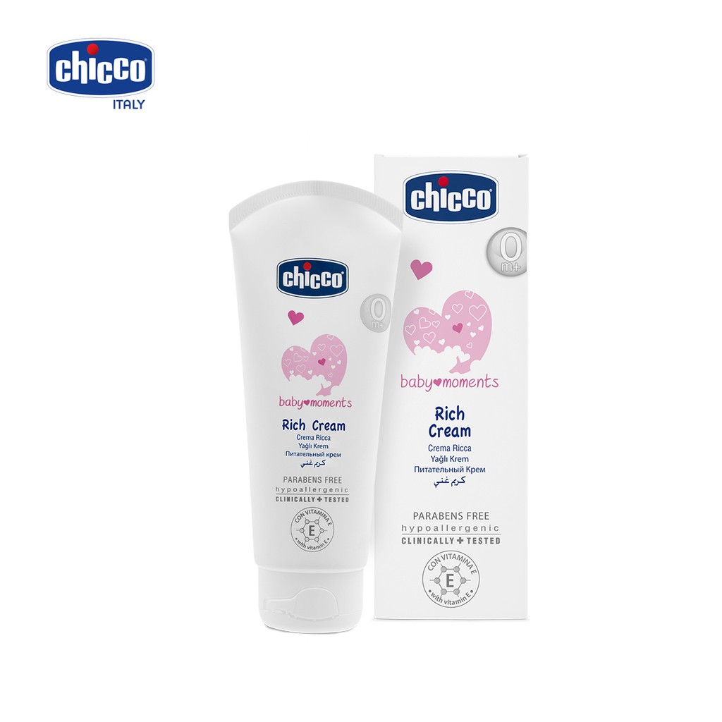 Kem dưỡng ẩm Chicco cho bé 100ml cho bé 0m+ (Mẫu mới)