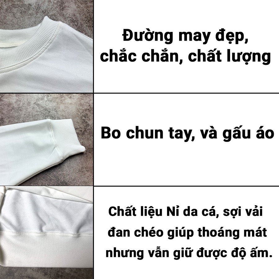 Áo sweater Nam Nữ oversize, sweater unisex Wado chất nỉ da cá form rộng 6 màu | BigBuy360 - bigbuy360.vn