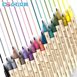 Set 3 TWIN MARKER BRUSH PEN - bút lông 2 đầu viết calligraphy/nét thanh nét đậm